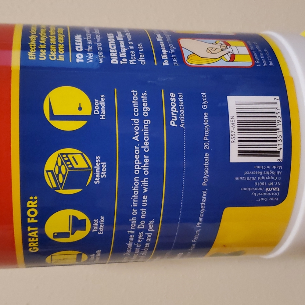 320 Wipe Out antibacterial wipes 80x4 lemon scent - Picture 4 of 5